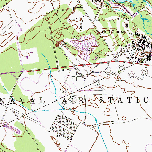 Topographic Map of Joint Base Mcguire Dix Lakehurst Fire Station Five, NJ