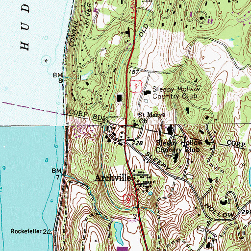 Topographic Map of Holy Innocents Anglican Church, NY