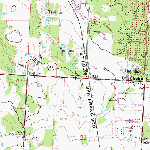 Topographic Map of Carl Junction Fire Protection District Station 4, MO
