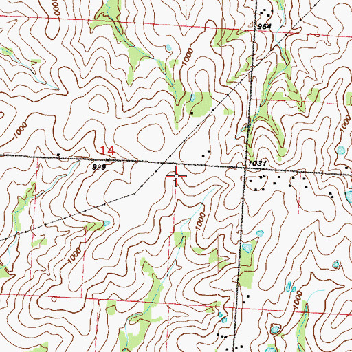Topographic Map of Lees Summit Fire Department Station 7, MO