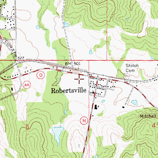 Topographic Map of Pacific Fire Protection District Station 2, MO