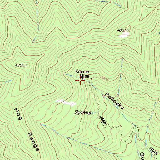 Topographic Map of Kramer Mine, CA