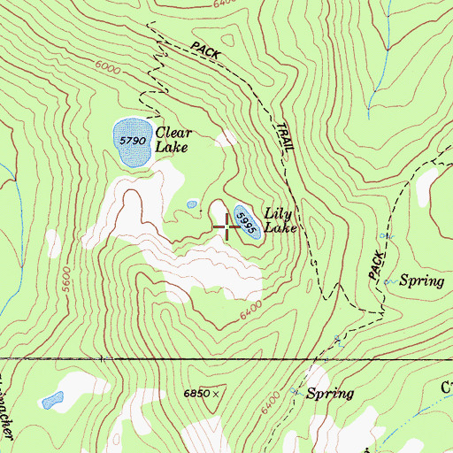 Topographic Map of Lily Lake, CA