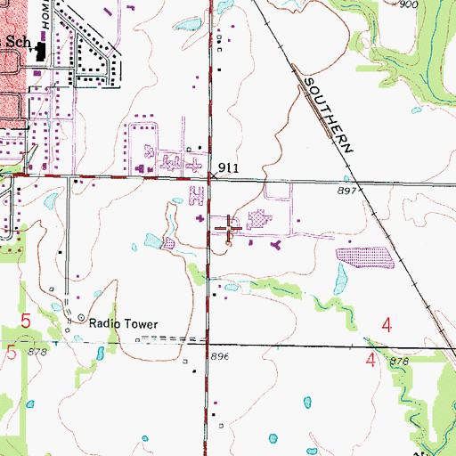 Topographic Map of Mount Carmel Regional Medical Center Heliport, KS
