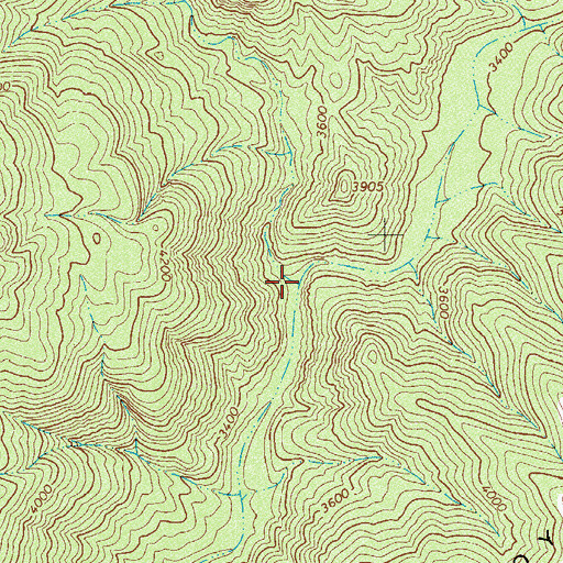 Topographic Map of Big Cherry Creek, AZ