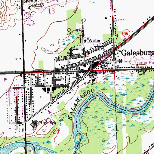 Topographic Map of Congregational United Church, MI