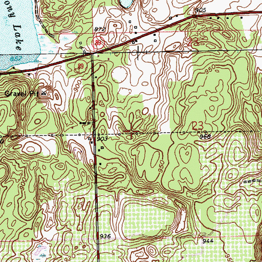 Topographic Map of Stonehedge Golf Course, MI