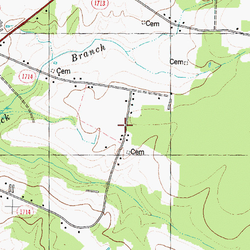 Topographic Map of Potters Hill Census Designated Place, NC
