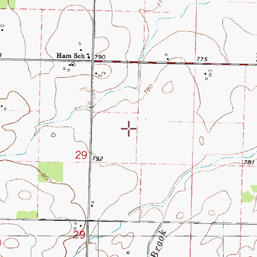 Topographic Map of Remer Farms, WI