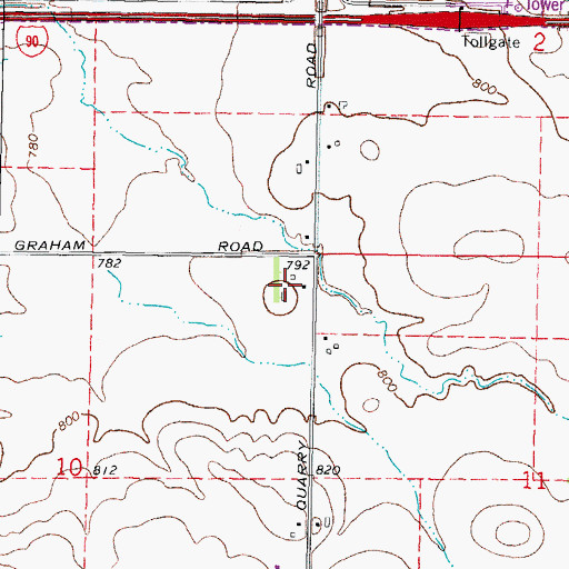 Topographic Map of Nystrom's Nursery, IL