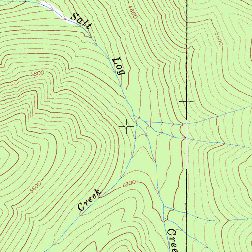 Topographic Map of Lost Lake Creek, CA