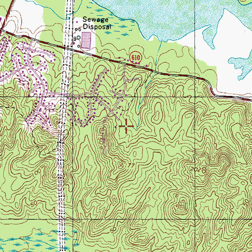 Topographic Map of Newport Census Designated Place, VA