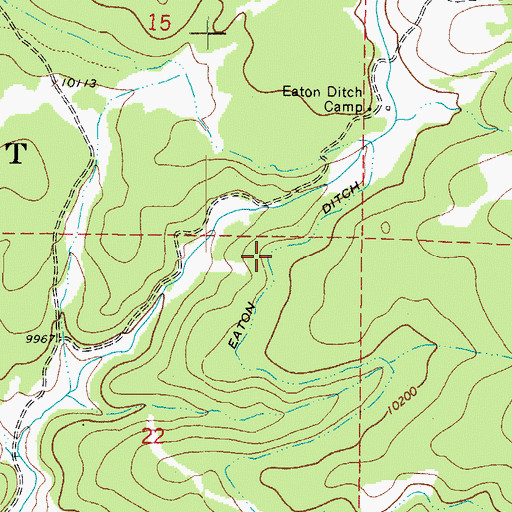 Topographic Map of Eaton Ditch, CO