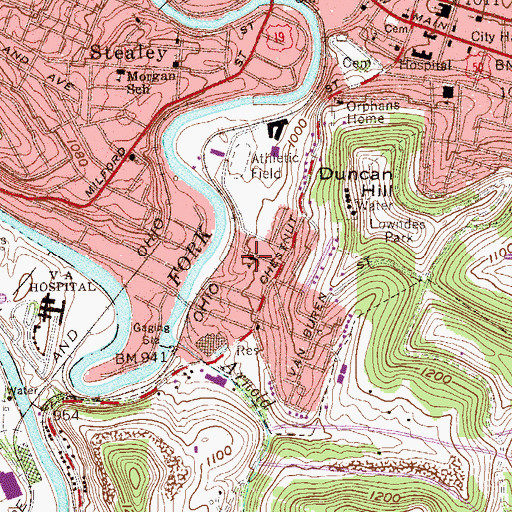 Topographic Map of Head Start - Central West Virginia Community Action, WV