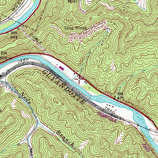 Topographic Map of Jammie Darrian Christian Academy, WV