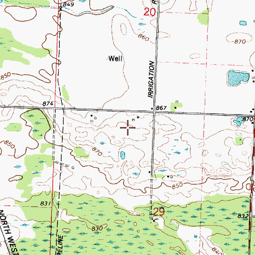 Topographic Map of Maple Valley Orchard and Nursery, WI