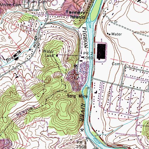 Topographic Map of Smith Quarry, TN