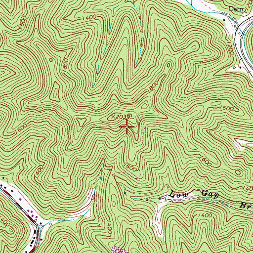 Topographic Map of Twisted Gun Golf Course, WV