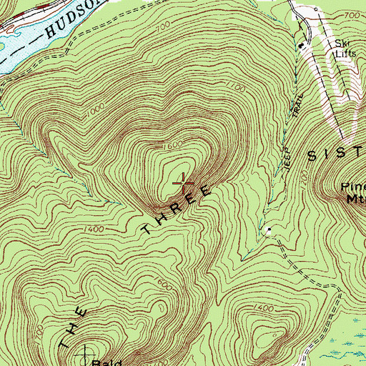 Topographic Map of Willard Mountain, NY