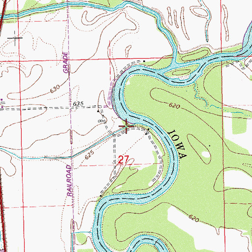 Topographic Map of Liberty Creek, IA