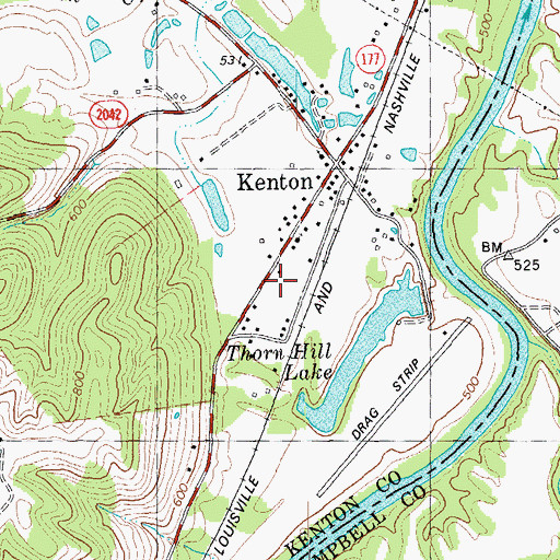 Topographic Map of Kenton Fire Protection District, KY