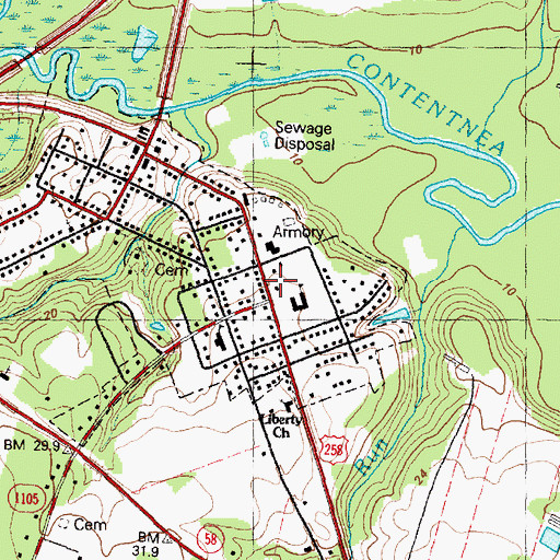 Topographic Map of Snow Hill Rural Fire Department, NC
