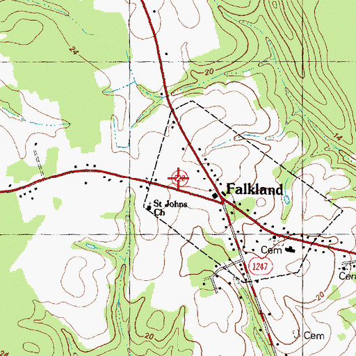 Topographic Map of Falkland Fire Department, NC