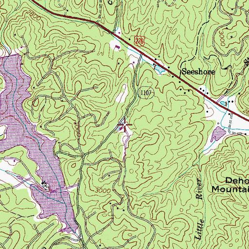 Topographic Map of Connestee Fire Rescue Main Station, NC