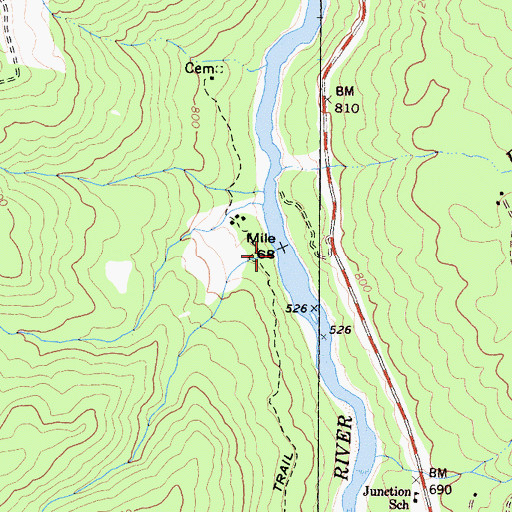 Topographic Map of Natuket Creek, CA