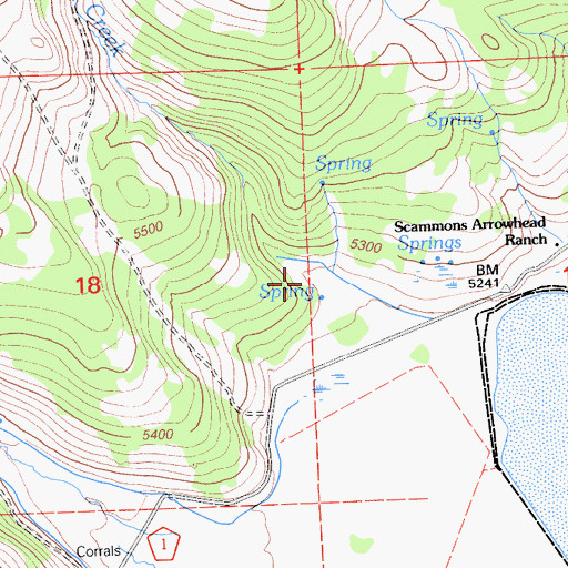 Topographic Map of Ninemile Creek, CA