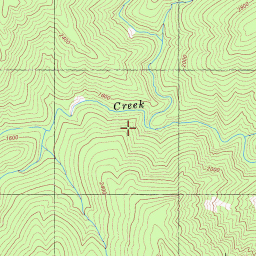 Topographic Map of North Fork Dillon Creek, CA