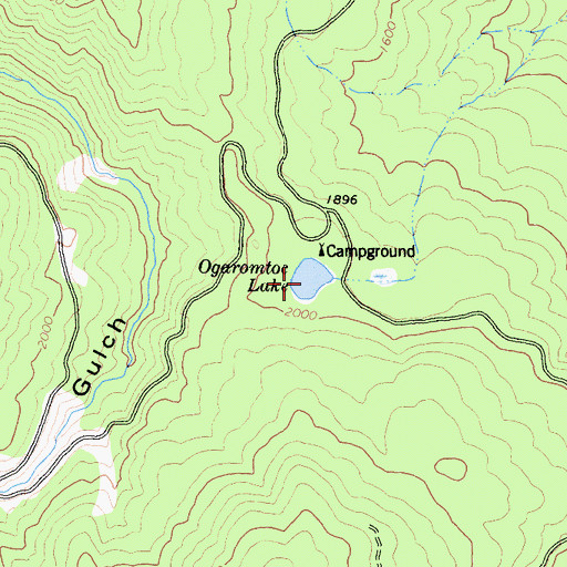 Topographic Map of Ogaromtoc Lake, CA