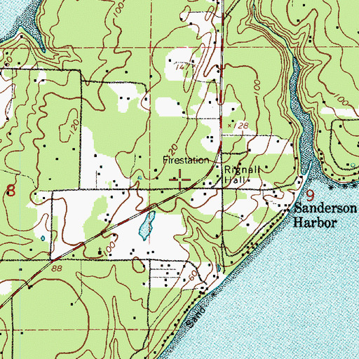 Topographic Map of Thurston County Fire District 13 Griffin Fire Department Station 13 - 2, WA