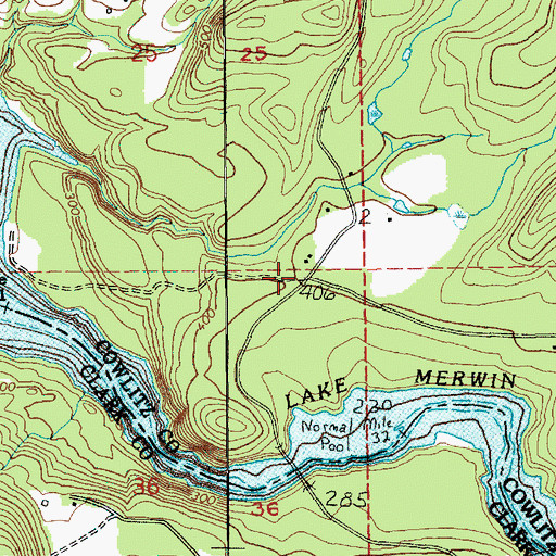 Topographic Map of North Country Emergency Medical Services Cresap Bay Station, WA