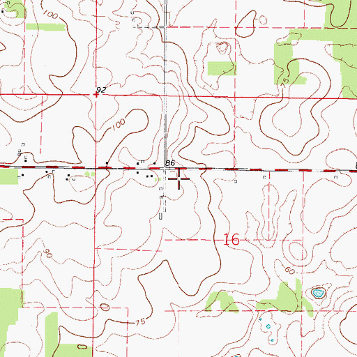 Topographic Map of The Villages Station 40, FL