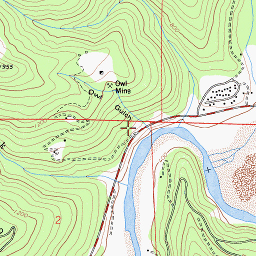 Topographic Map of Owl Gulch, CA