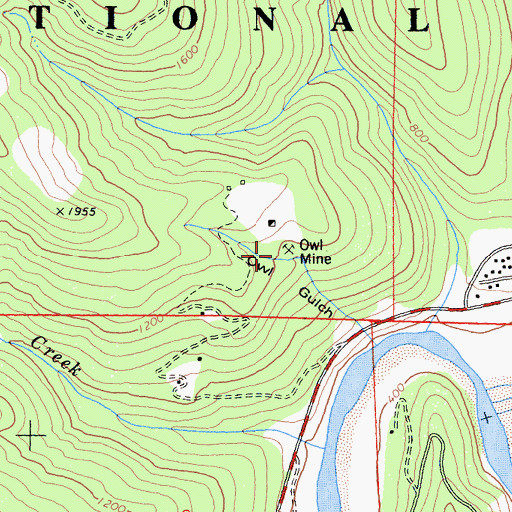 Topographic Map of Owl Mine, CA
