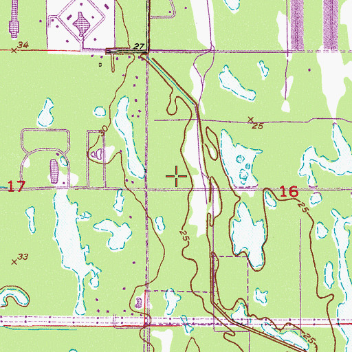 Topographic Map of Melbourne Fire Department Station 78, FL