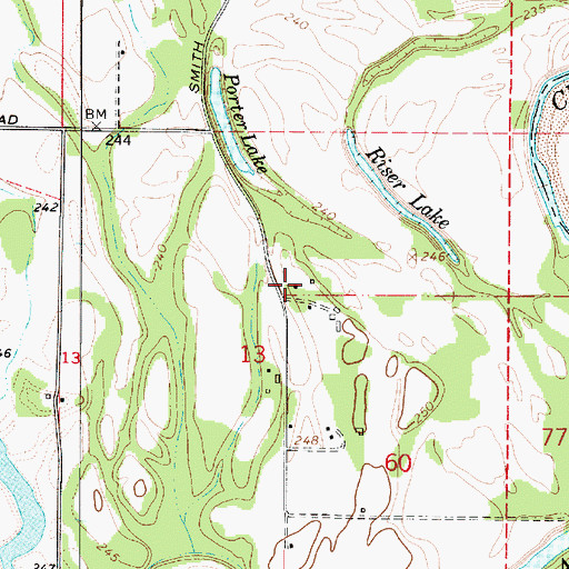 Topographic Map of Schrock Airport, OR