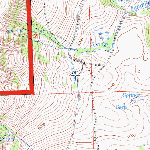 Topographic Map of Peterson Ditch, CA