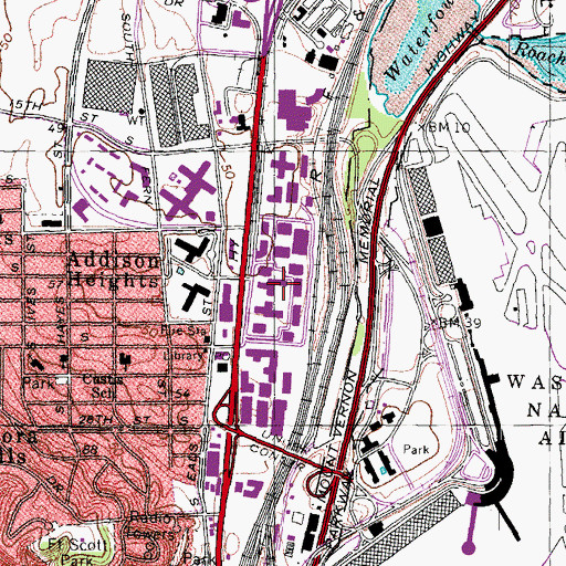 Topographic Map of Crystal City, VA