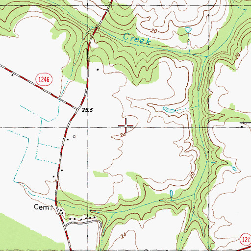 Topographic Map of Tucker Farms, NC