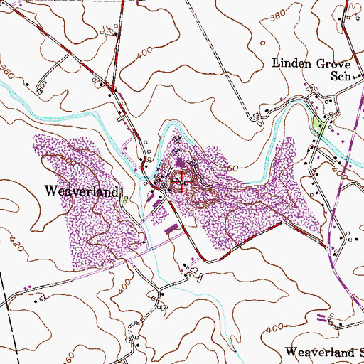 Topographic Map of Blue Ball Quarry, PA