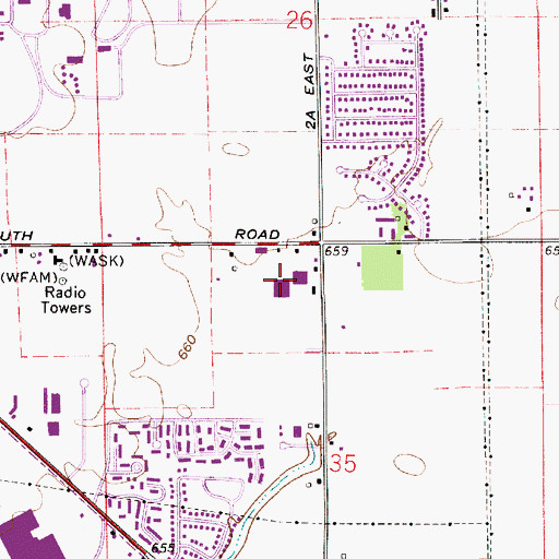 Topographic Map of Bennett's Greenhouse, IN