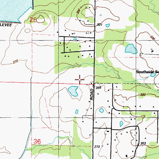 Topographic Map of Odom Field, AR