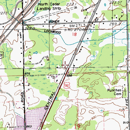 Topographic Map of Wilds Field, MI
