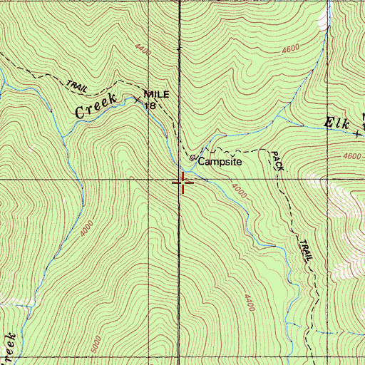 Topographic Map of Rainy Valley Creek, CA