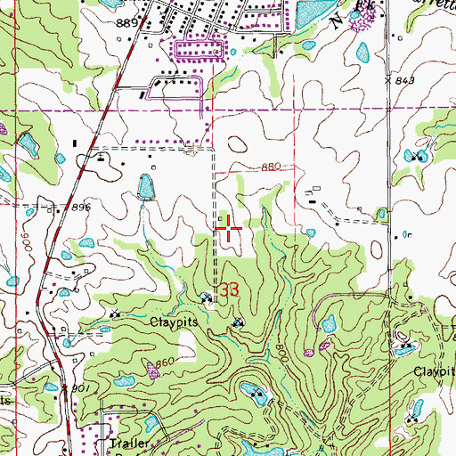 Topographic Map of Warrior Ridge Elementary School, MO