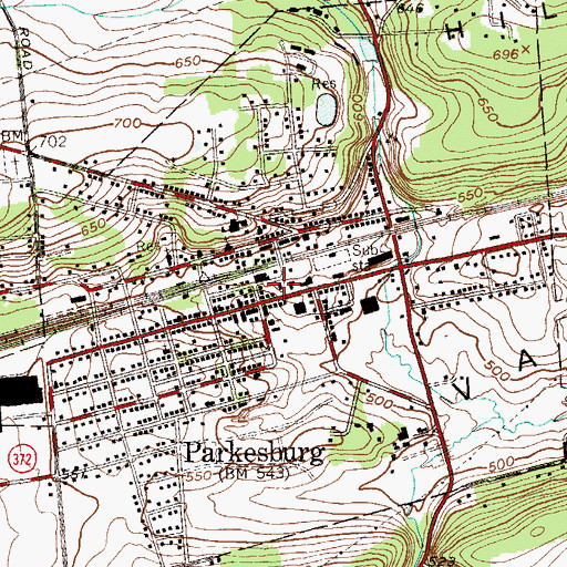Topographic Map of Keystone Valley Fire Department - Central Station 8, PA