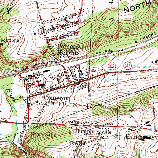 Topographic Map of Keystone Valley Fire Department - East Station 8, PA